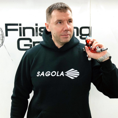 Sagola толстовка с принтом 100% хлопок, XXL